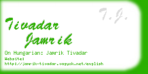 tivadar jamrik business card